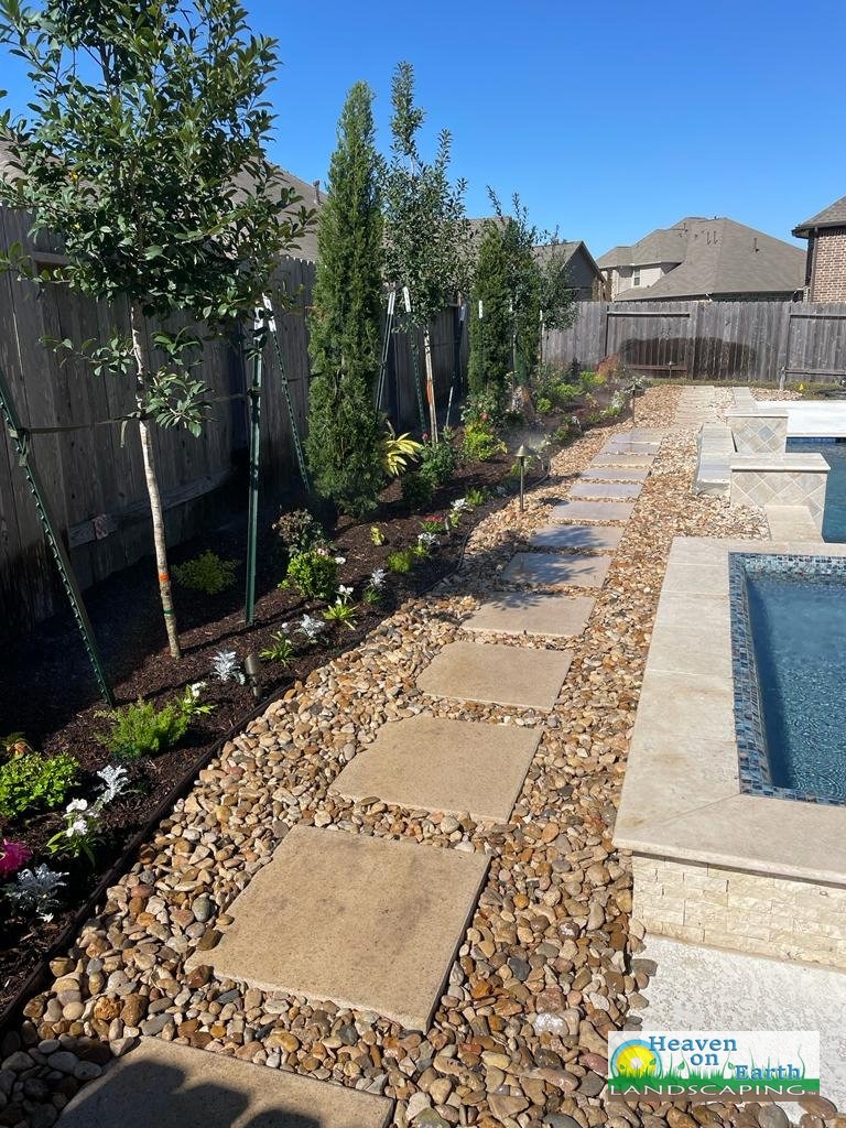 Before — bare yard